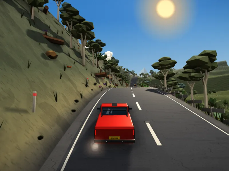 New South Wales: Sandstone country, a low-poly scene from Roo Road Rescue
