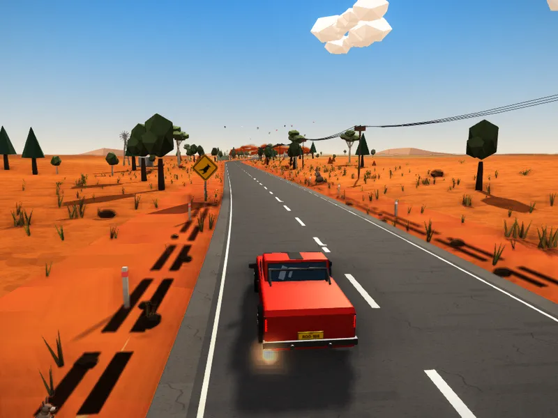 Northern Territory: The red centre, a low-poly scene from Roo Road Rescue