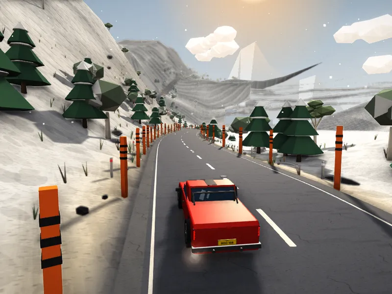 The Australian Alps: Snow gum country, a low-poly scene from Roo Road Rescue