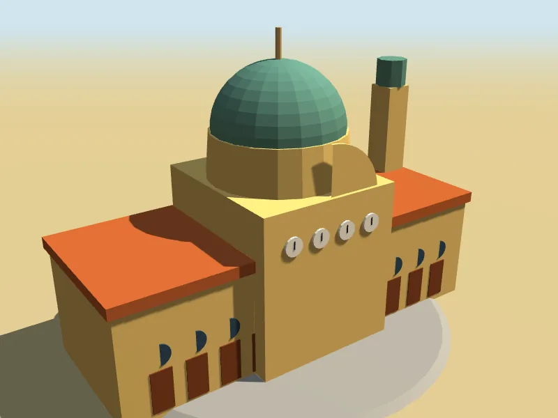 Clocks Station, a low-poly model in Roo Road Rescue
