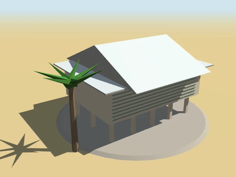 Louvre House, a low-poly model in Roo Road Rescue