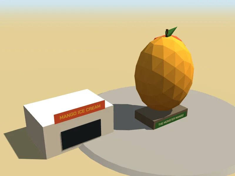 The Monster Mango, a low-poly model in Roo Road Rescue